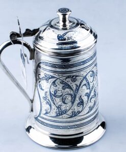 Пивная кружка с крышкой 10 серебряная пивная кружка с крышкой