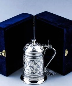 серебряная пивная кружка