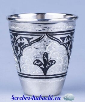 Набор серебро Кубачи 17 серебряная стопка на 50 мл