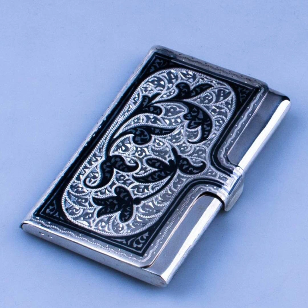 Серебряная визитница Кубачи — изображение 11