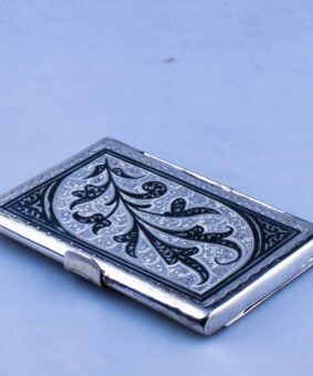 Серебряная визитница Кубачи 8