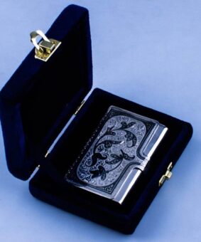 Серебряная визитница Кубачи 7