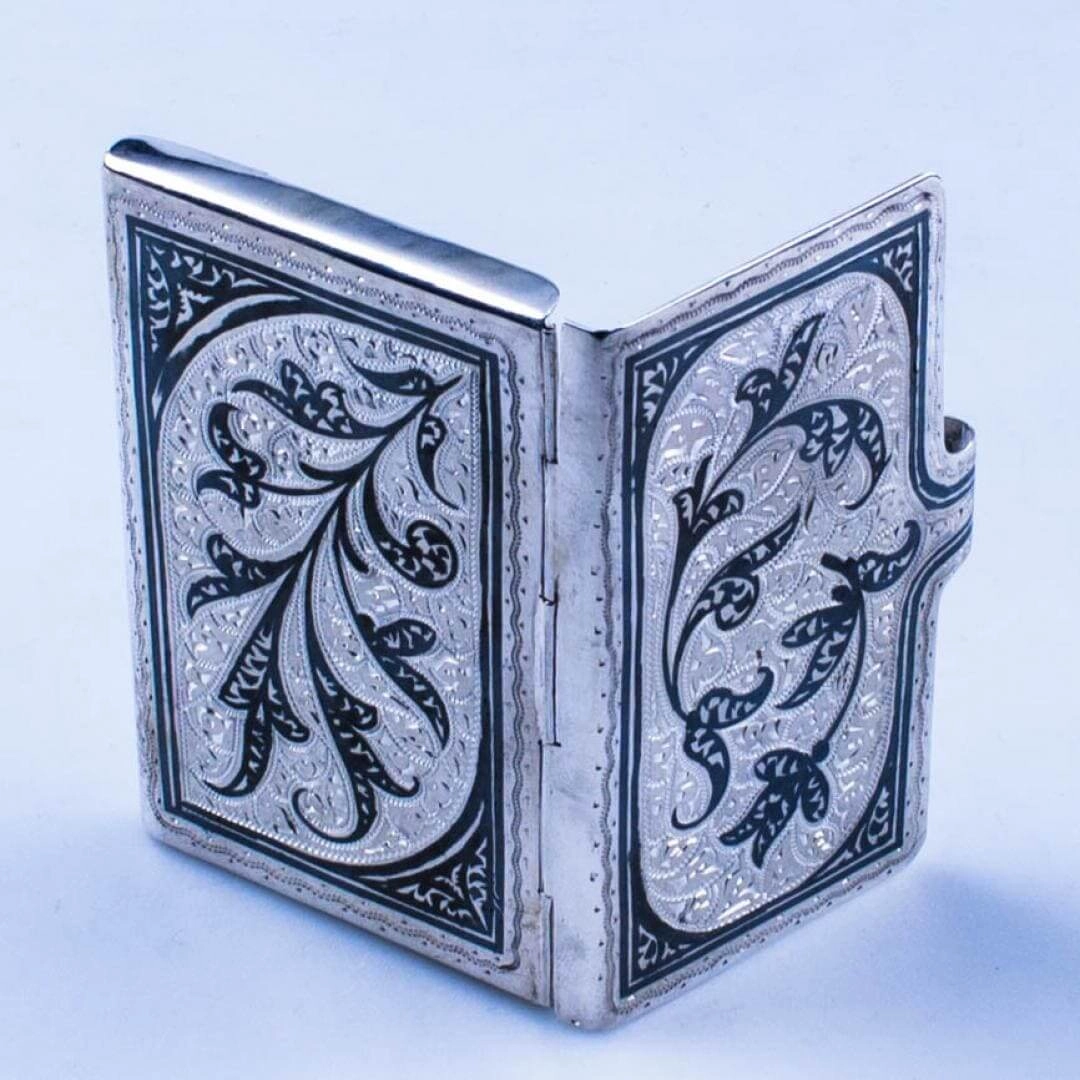 Серебряная визитница Кубачи — изображение 12