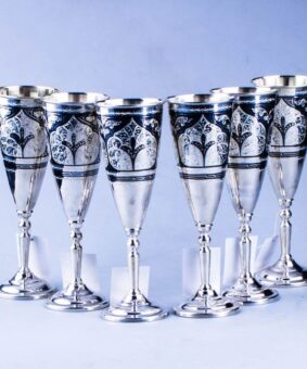 набор серебряных фужеров