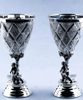 серебряные свадебные кубки
