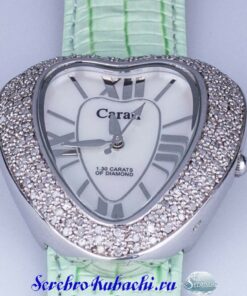 серебряные часы с бриллиантами