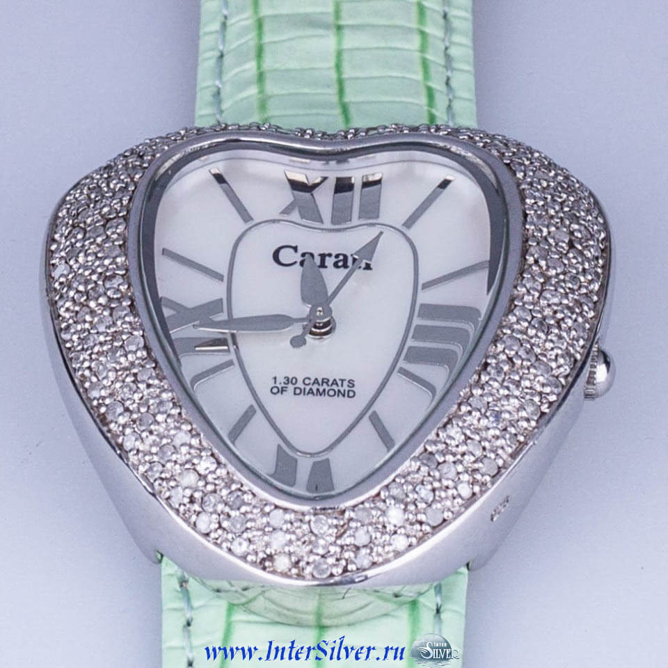 Серебряные часы с бриллиантами.1,3 карат.Цена 54000 руб!
