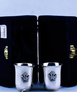 набор серебряных стопок герб