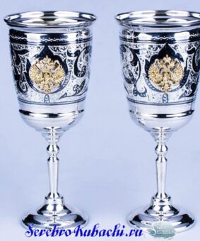 серебряный бокал герб россии
