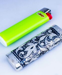 серебряный чехол под зажигалку