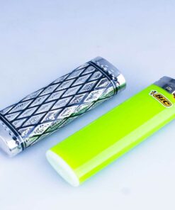 серебряный футляр под зажигалку bic