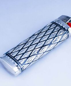 серебряный футляр под зажигалку bic