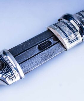 кинжал серебряный булатный клинок