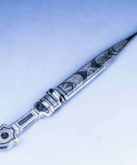 кинжал серебряный булатный клинок