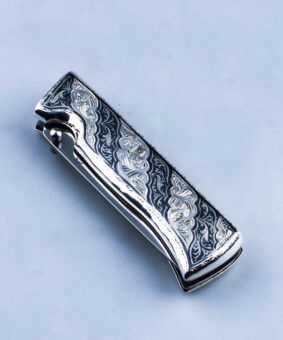 серебряный складной нож