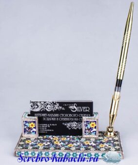 серебряный письменный прибор