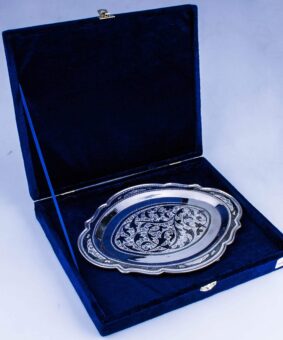 серебряный кубачинский поднос