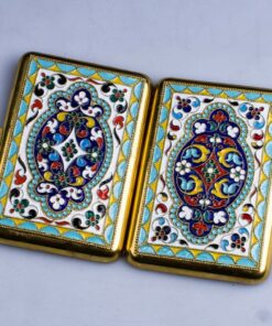 портсигар из серебра с эмалью