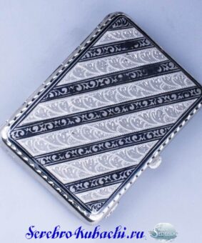 портсигар серебряный кубачи