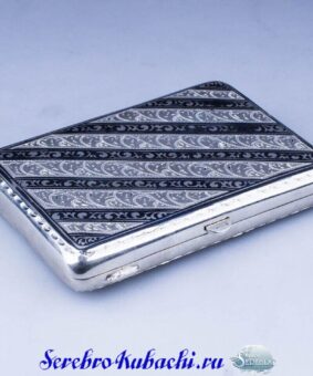 портсигар серебряный кубачи