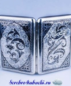 мужской портсигар из серебра