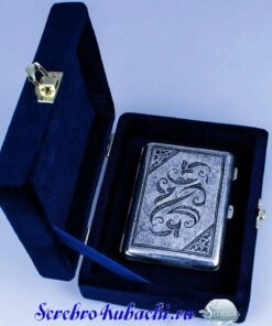 мужской портсигар из серебра
