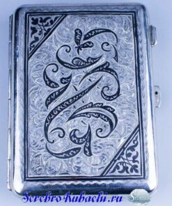 Мужской портсигар из серебра 7 мужской портсигар из серебра