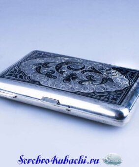 Мужской портсигар из серебра 9 мужской портсигар из серебра