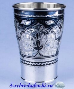 большой стакан из серебра кубачи