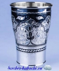 большой стакан из серебра кубачи