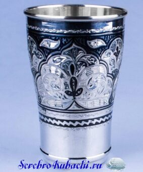 большой стакан из серебра кубачи