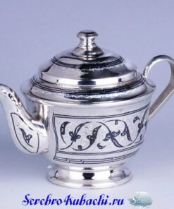 серебряный заварочный чайник