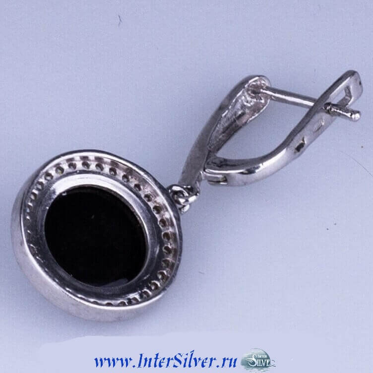 Серебряные серьги с агатом.925* Всего за 2800 рублей!