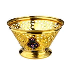 серебряная ажурная вазочка