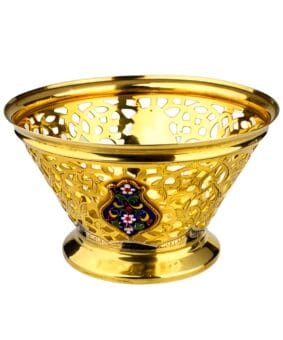 серебряная ажурная вазочка