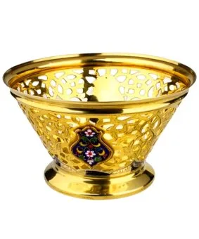 серебряная ажурная вазочка