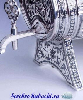 пивная серебряная бочка кубачи