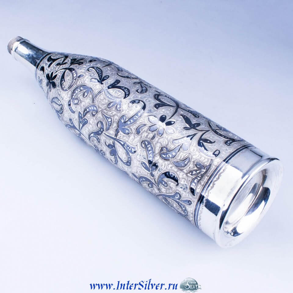 Серебряная бутылка Кубачи - Магазин серебра Кубачи
