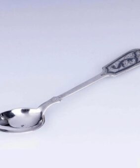 серебряная чайная ложка кубачи