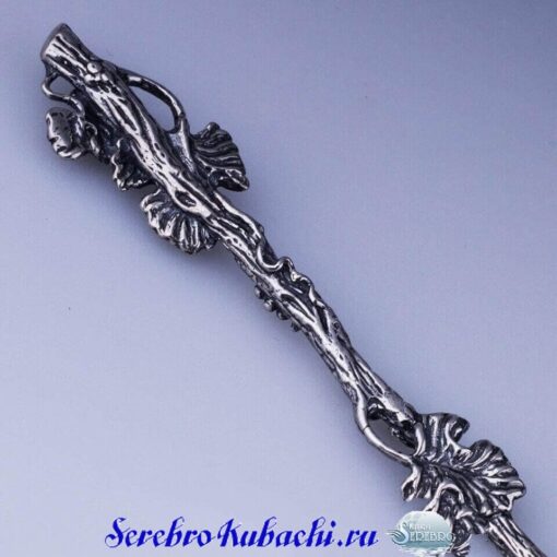 серебряная чайная ложка лоза