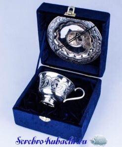 красивая серебряная чайная пара