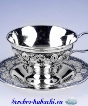 чайная серебряная пара