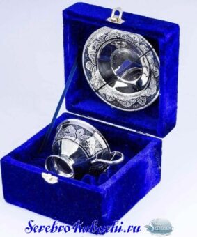 чайная серебряная пара