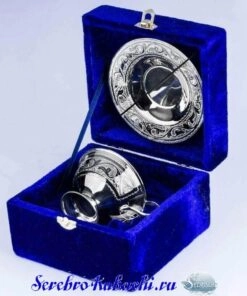 серебряная чайная пара