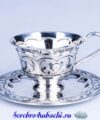 красивая серебряная чайная пара