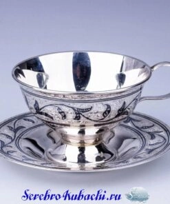 серебряная чайная пара