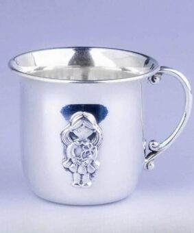детская серебряная кружка
