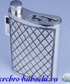 Серебряная фляга шикарный серебряный подарок мужчине 12 серебряная фляжка кубачи