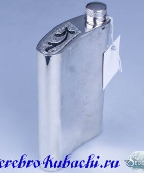 Серебряная фляга шикарный серебряный подарок мужчине 11 серебряная фляжка кубачи