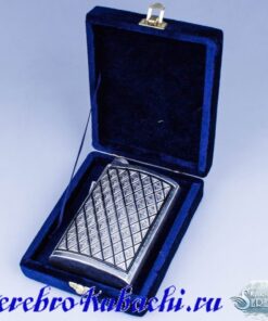 Серебряная фляга шикарный серебряный подарок мужчине 9 серебряная фляжка